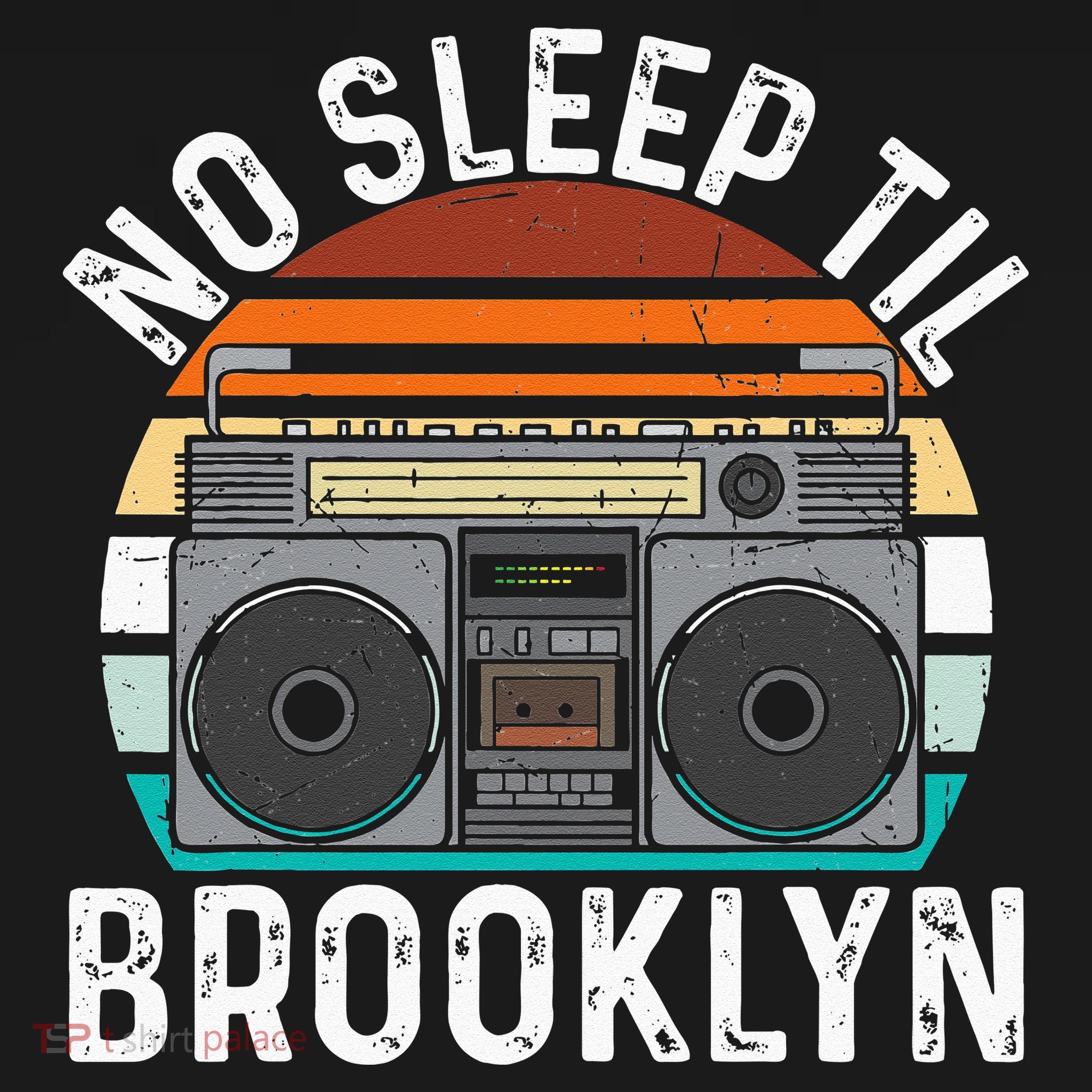 Cool Retro No Sleep Til Brooklyn Old School Portable Stereo Baby Bodysuit