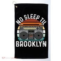 Cool Retro No Sleep Til Brooklyn Old School Portable Stereo Golf Towel thumb 0