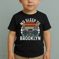 Cool Retro No Sleep Til Brooklyn Old School Portable Stereo Toddler T-Shirt thumb 2