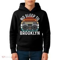 Cool Retro No Sleep Til Brooklyn Old School Portable Stereo Kids Hoodie thumb 4