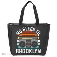 Cool Retro No Sleep Til Brooklyn Old School Portable Stereo Tote Bag thumb 0