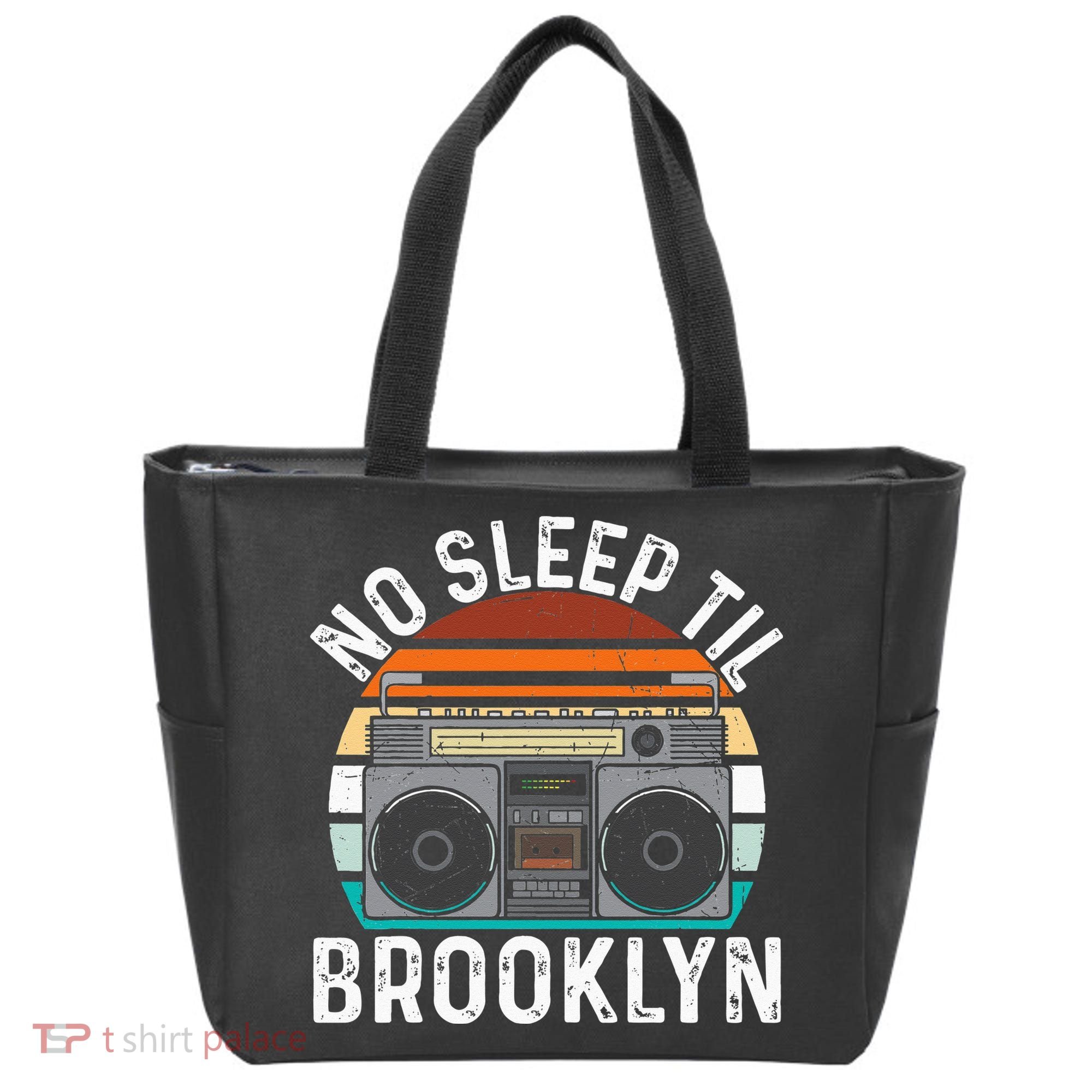 Cool Retro No Sleep Til Brooklyn Old School Portable Stereo Tote Bag
