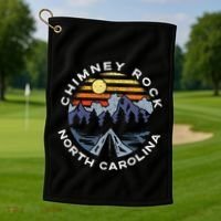 Chimney Rock North Carolina Mountains Vacation Souvenir Golf Towel thumb 1