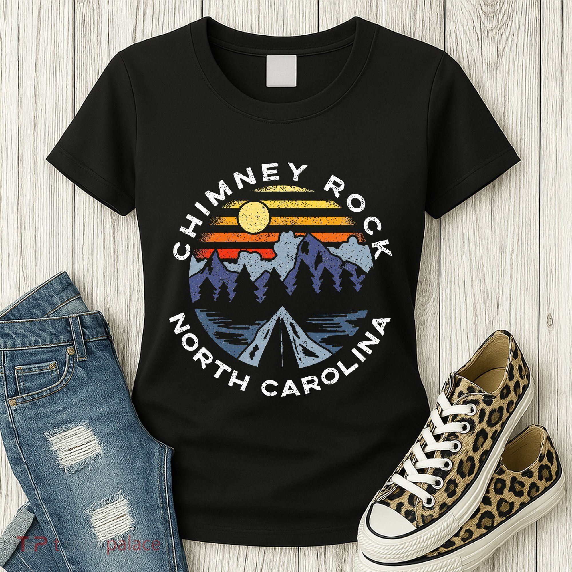 Chimney Rock North Carolina Mountains Vacation Souvenir Women's T-Shirt