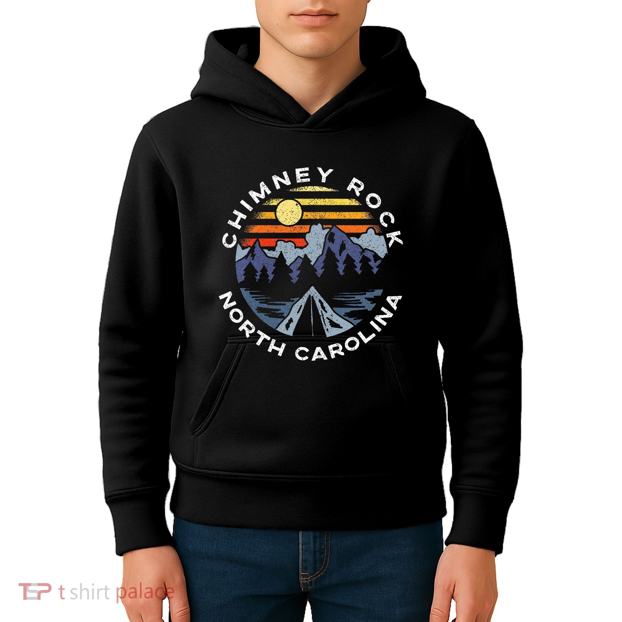 Chimney Rock North Carolina Mountains Vacation Souvenir Kids Hoodie