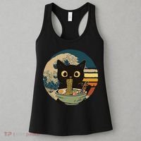 Cat Ramen Noodles Cat Japanese Kawaii Cat Japan Anime Cat Women's Tank Top thumb 3