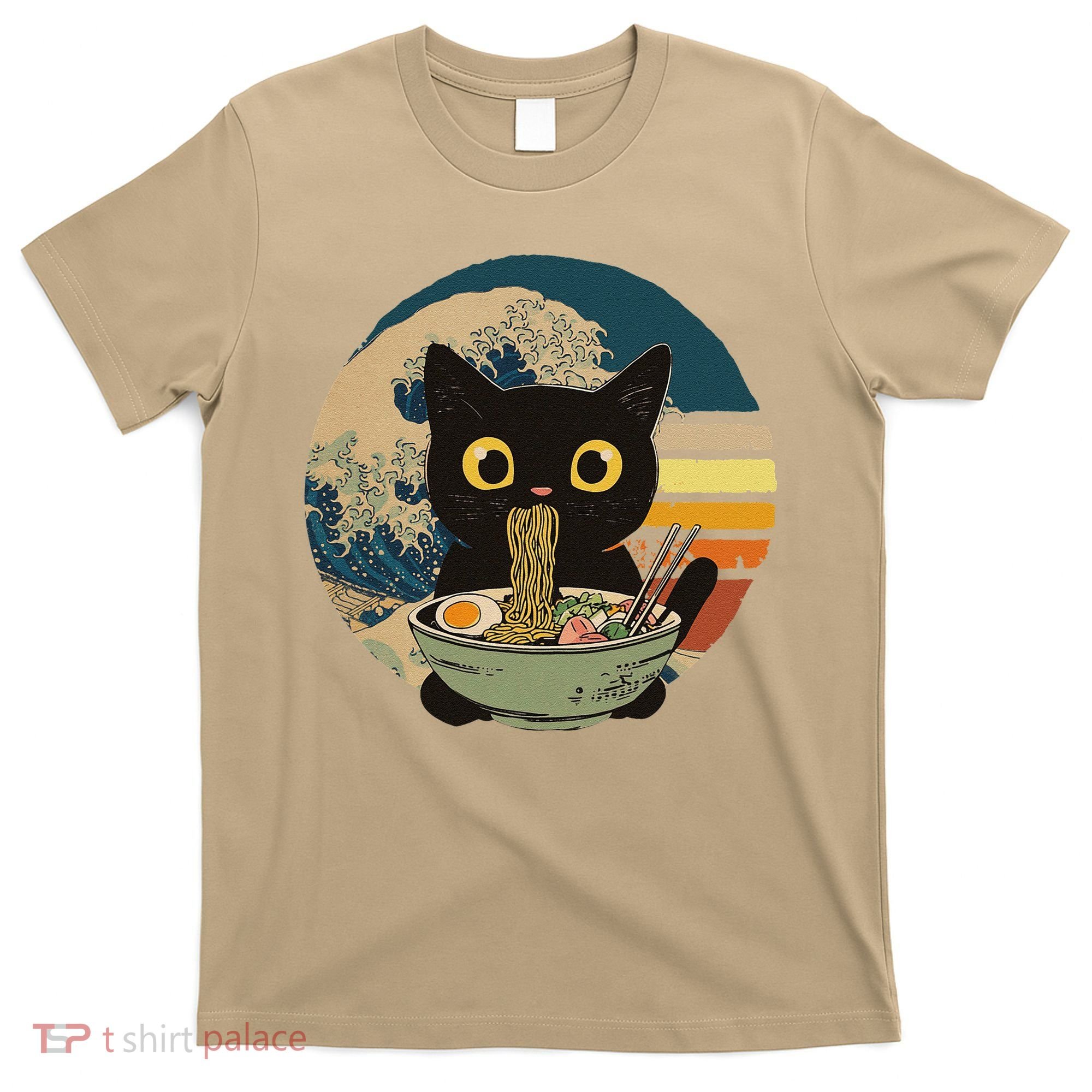 Cat Ramen Noodles Cat Japanese Kawaii Cat Japan Anime Cat T-Shirt