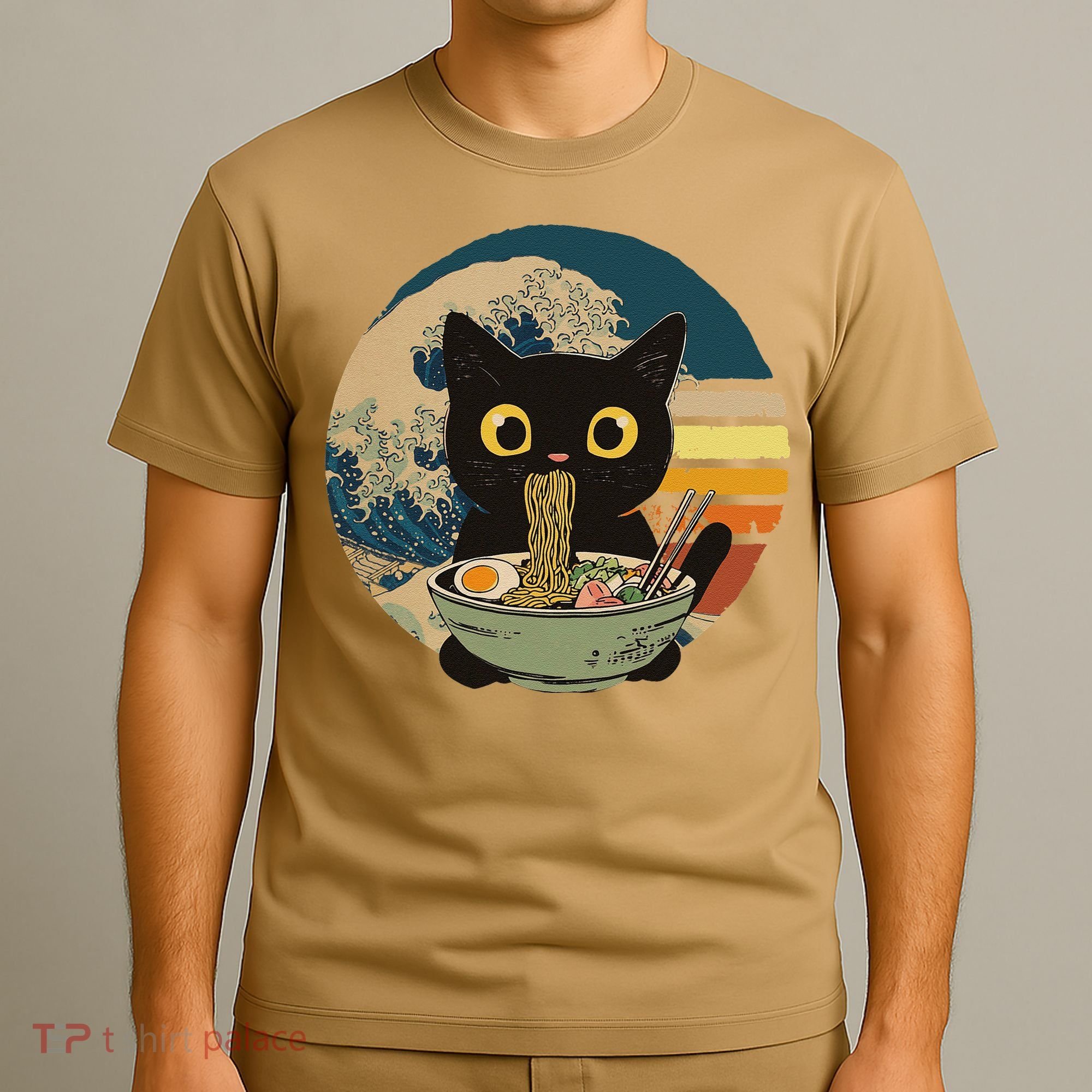 Cat Ramen Noodles Cat Japanese Kawaii Cat Japan Anime Cat T-Shirt