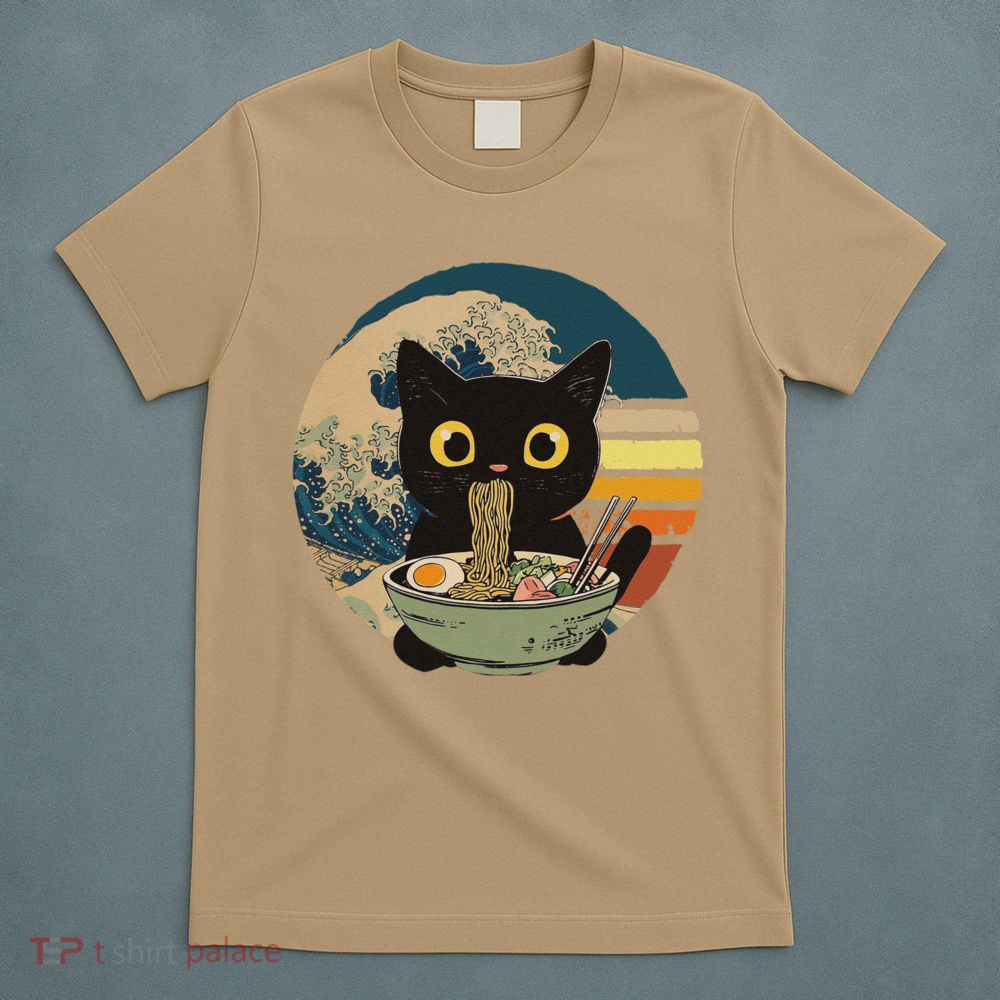 Cat Ramen Noodles Cat Japanese Kawaii Cat Japan Anime Cat T-Shirt
