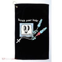 Cute Retro Nurse Scrub Your Hub Funny Peds ER Icu Rn Student Golf Towel thumb 0