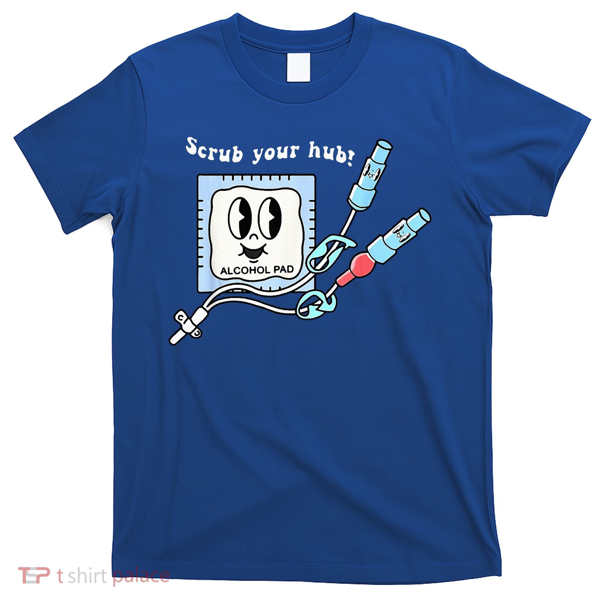 Cute Retro Nurse Scrub Your Hub Funny Peds ER Icu Rn Student T-Shirt