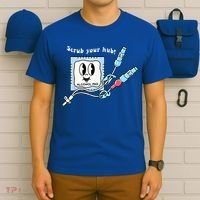 Cute Retro Nurse Scrub Your Hub Funny Peds ER Icu Rn Student T-Shirt thumb 6