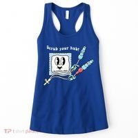 Cute Retro Nurse Scrub Your Hub Funny Peds ER Icu Rn Student Women's Tank Top thumb 0