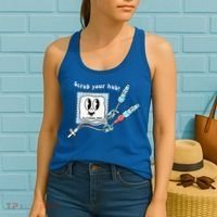 Cute Retro Nurse Scrub Your Hub Funny Peds ER Icu Rn Student Women's Tank Top thumb 2