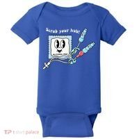 Cute Retro Nurse Scrub Your Hub Funny Peds ER Icu Rn Student Baby Bodysuit thumb 0