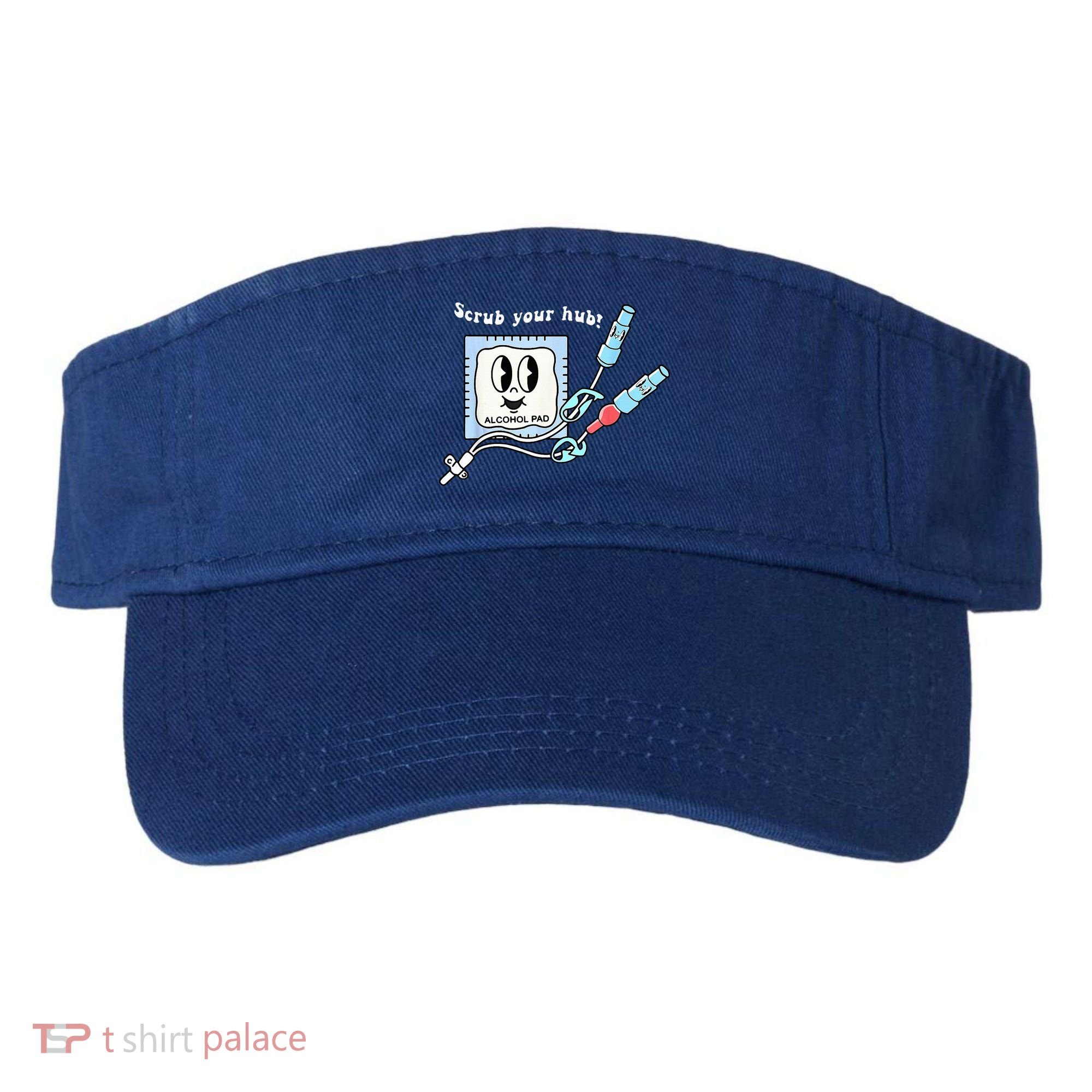 Cute Retro Nurse Scrub Your Hub Funny Peds ER Icu Rn Student Visor