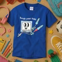 Cute Retro Nurse Scrub Your Hub Funny Peds ER Icu Rn Student Kids T-Shirt thumb 3