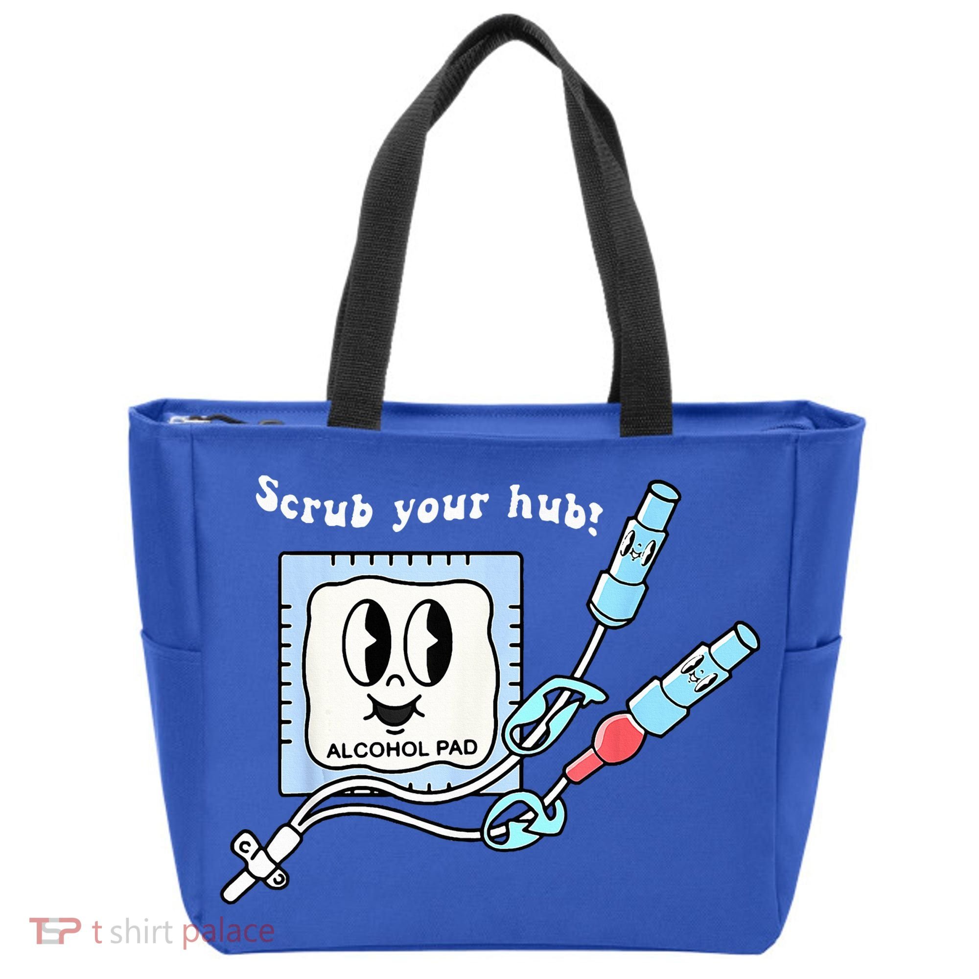 Cute Retro Nurse Scrub Your Hub Funny Peds ER Icu Rn Student Tote Bag