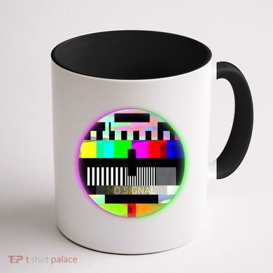 Cool Retro No Tv Signal Coffee Mug back