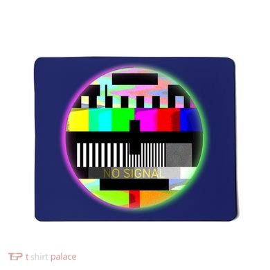 Cool Retro No Tv Signal Mousepad