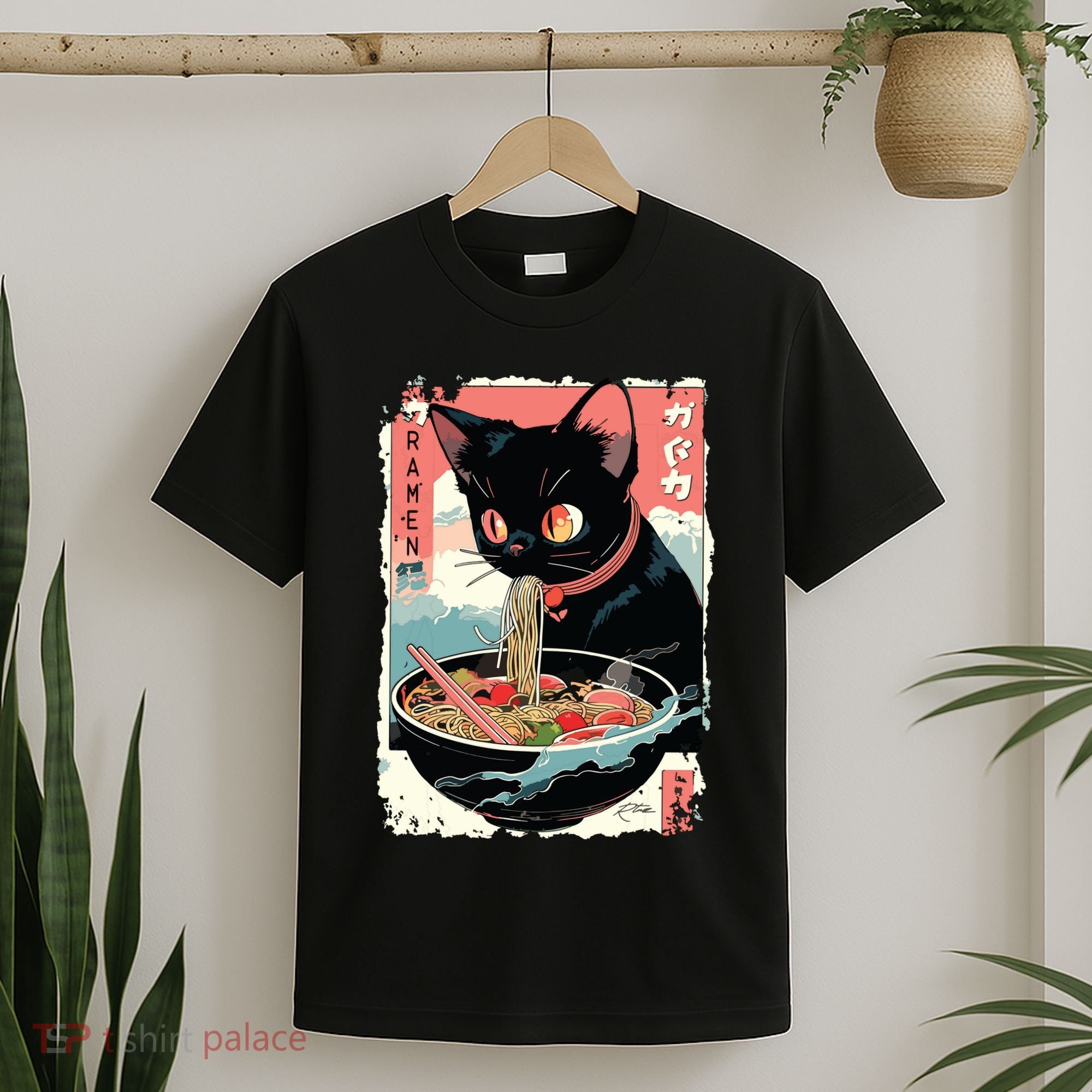 Cat Ramen Noodle Japanese Anime Manga Ramen Kawaii Cat T-Shirt