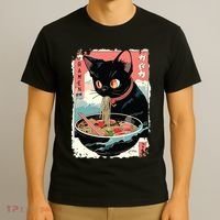 Cat Ramen Noodle Japanese Anime Manga Ramen Kawaii Cat T-Shirt thumb 3