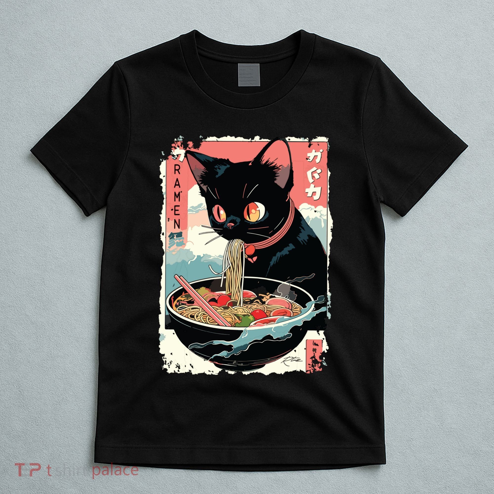 Cat Ramen Noodle Japanese Anime Manga Ramen Kawaii Cat T-Shirt