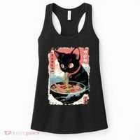 Cat Ramen Noodle Japanese Anime Manga Ramen Kawaii Cat Women's Tank Top thumb 0