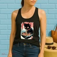Cat Ramen Noodle Japanese Anime Manga Ramen Kawaii Cat Women's Tank Top thumb 2