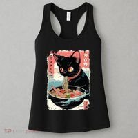 Cat Ramen Noodle Japanese Anime Manga Ramen Kawaii Cat Women's Tank Top thumb 3