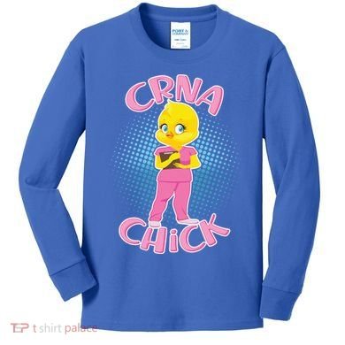 CRNA Chick Kids Long Sleeve Shirt