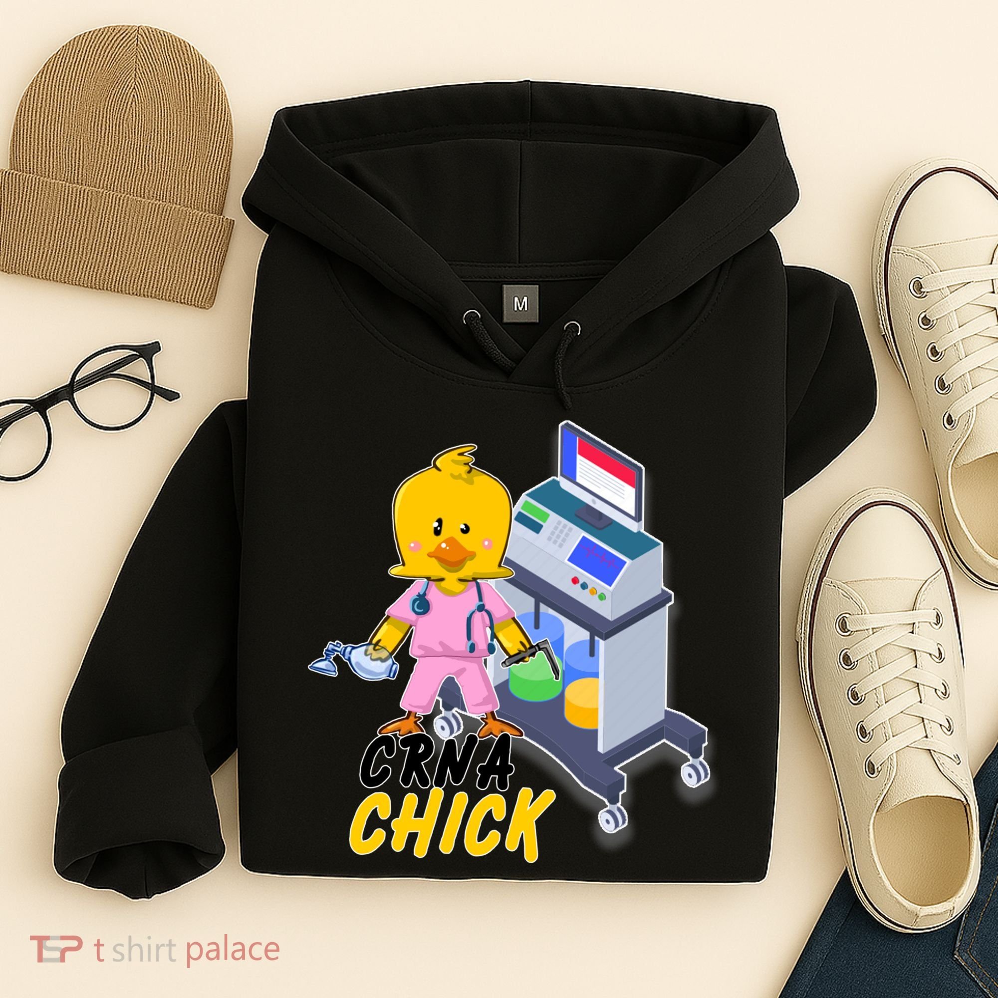 CRNA Chick Nurse Anesthetist Hoodie
