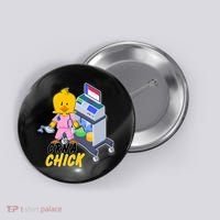 CRNA Chick Nurse Anesthetist Button thumb 0