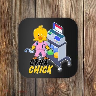 CRNA Chick Nurse Anesthetist Coaster