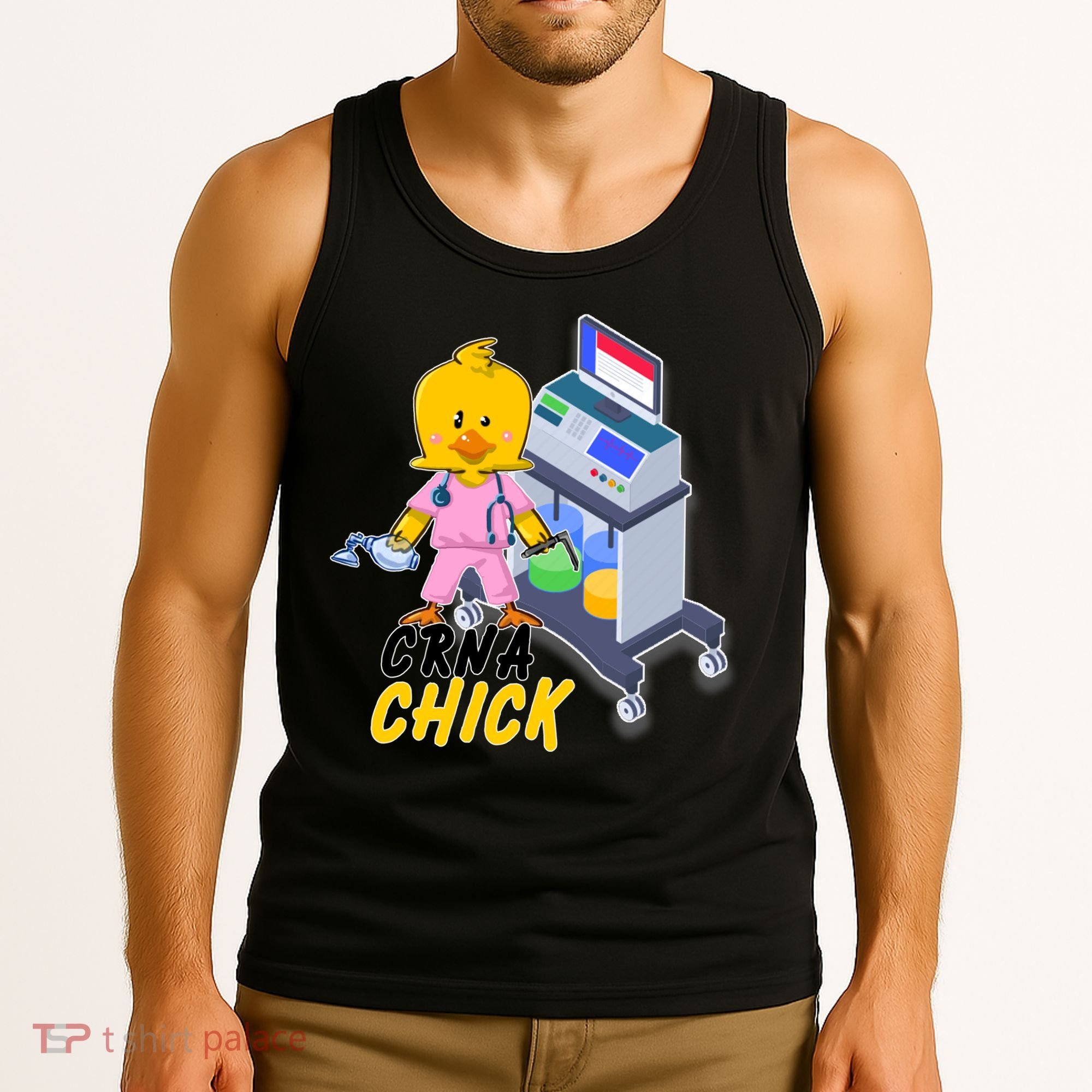 CRNA Chick Nurse Anesthetist Tank Top