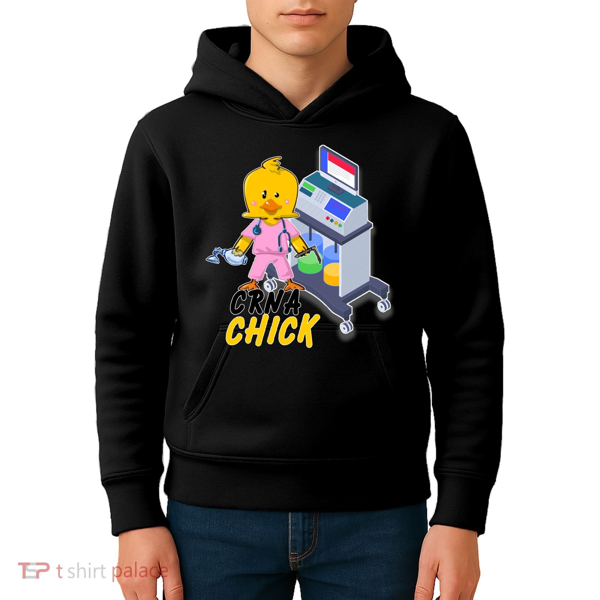CRNA Chick Nurse Anesthetist Kids Hoodie
