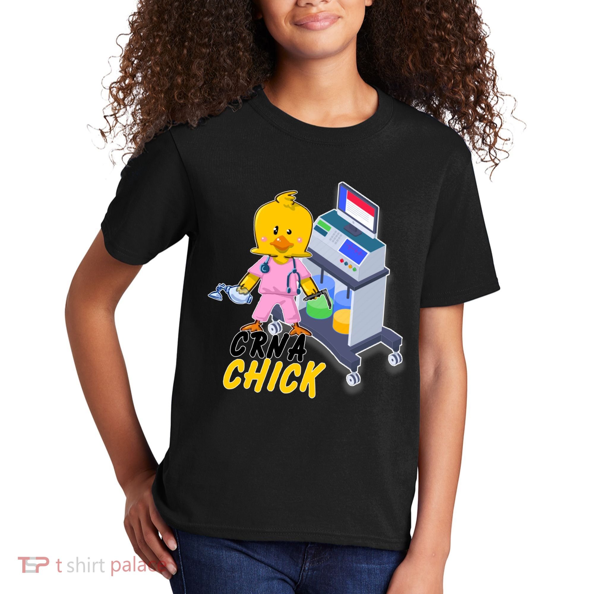 CRNA Chick Nurse Anesthetist Kids T-Shirt