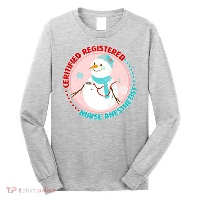 CRNA Snowlady Nurse Anesthetists Long Sleeve Shirt