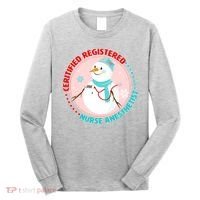 CRNA Snowlady Nurse Anesthetists Long Sleeve Shirt thumb 0