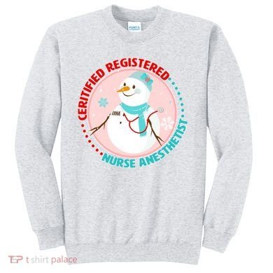 CRNA Snowlady Nurse Anesthetists Sweatshirt