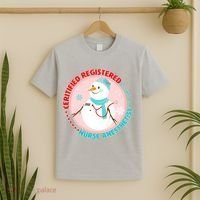 CRNA Snowlady Nurse Anesthetists T-Shirt thumb 2