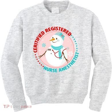 CRNA Snowlady Nurse Anesthetists Kids Sweatshirt