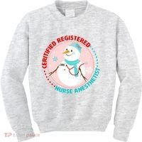 CRNA Snowlady Nurse Anesthetists Kids Sweatshirt thumb 0