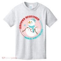 CRNA Snowlady Nurse Anesthetists Kids T-Shirt thumb 0