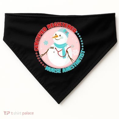 CRNA Snowlady Nurse Anesthetists USA-Made Doggie Bandana