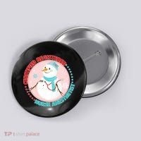 CRNA Snowlady Nurse Anesthetists Button thumb 0