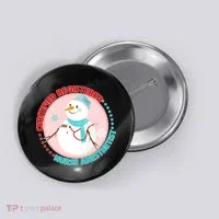 CRNA Snowlady Nurse Anesthetists Button thumb 0