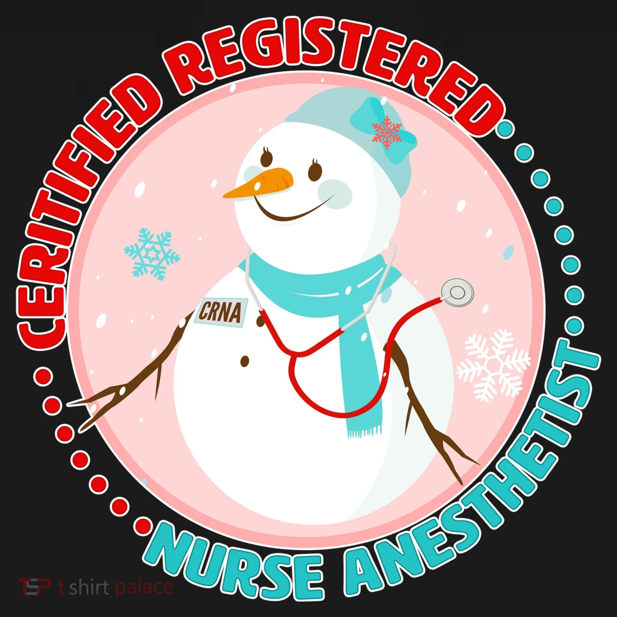 CRNA Snowlady Nurse Anesthetists Button