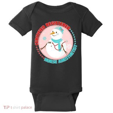 CRNA Snowlady Nurse Anesthetists Baby Bodysuit