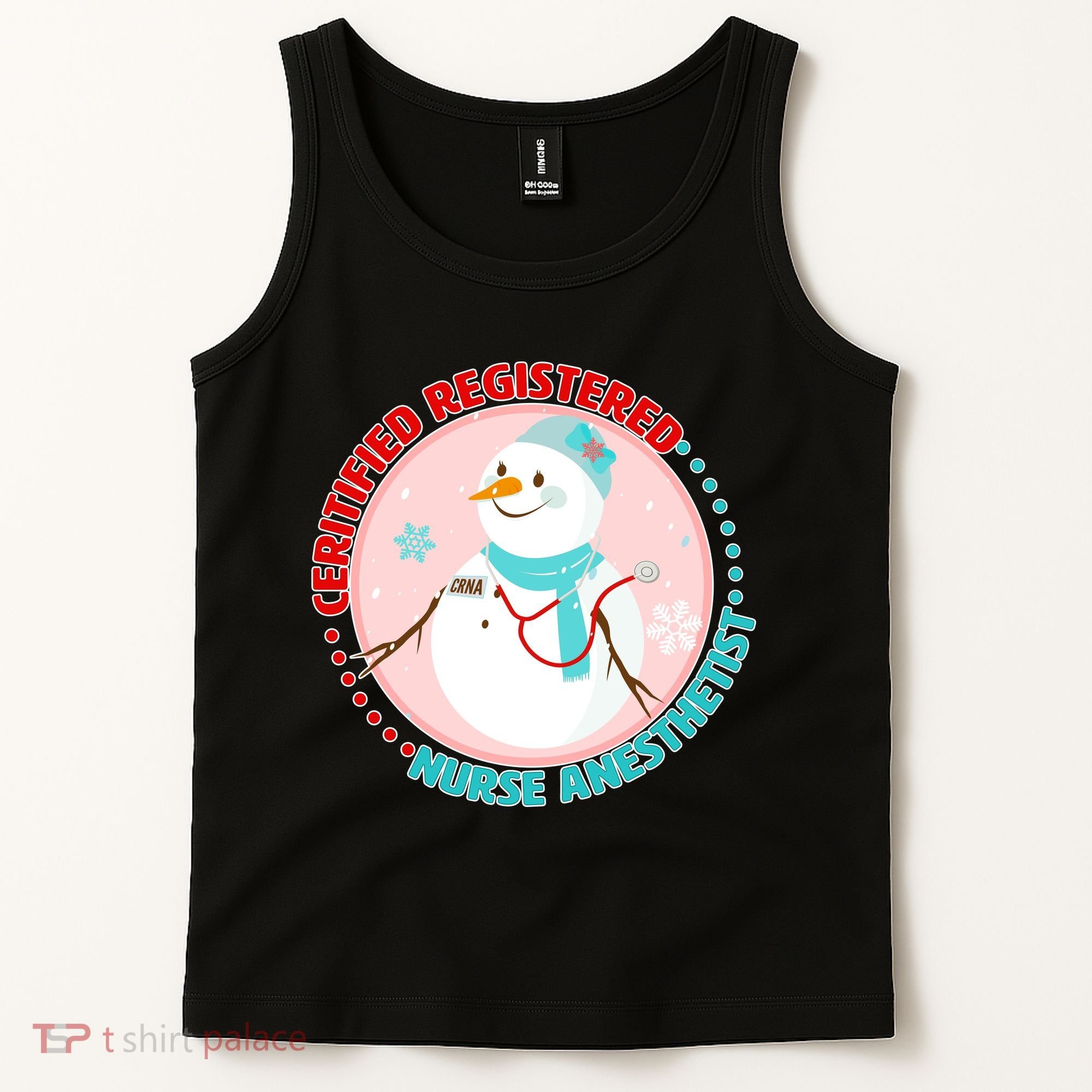 CRNA Snowlady Nurse Anesthetists Tank Top